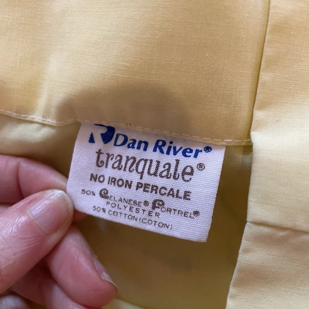 Dan River Tranquale Vintage Pillowcase Light Yellow Floral‎ Flowers
